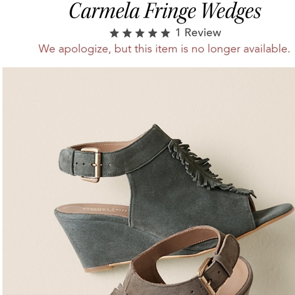 NWOB Sz 40 (10) Garnet Hill "Carmella" Fringe Wedges - Picture 2 of 10